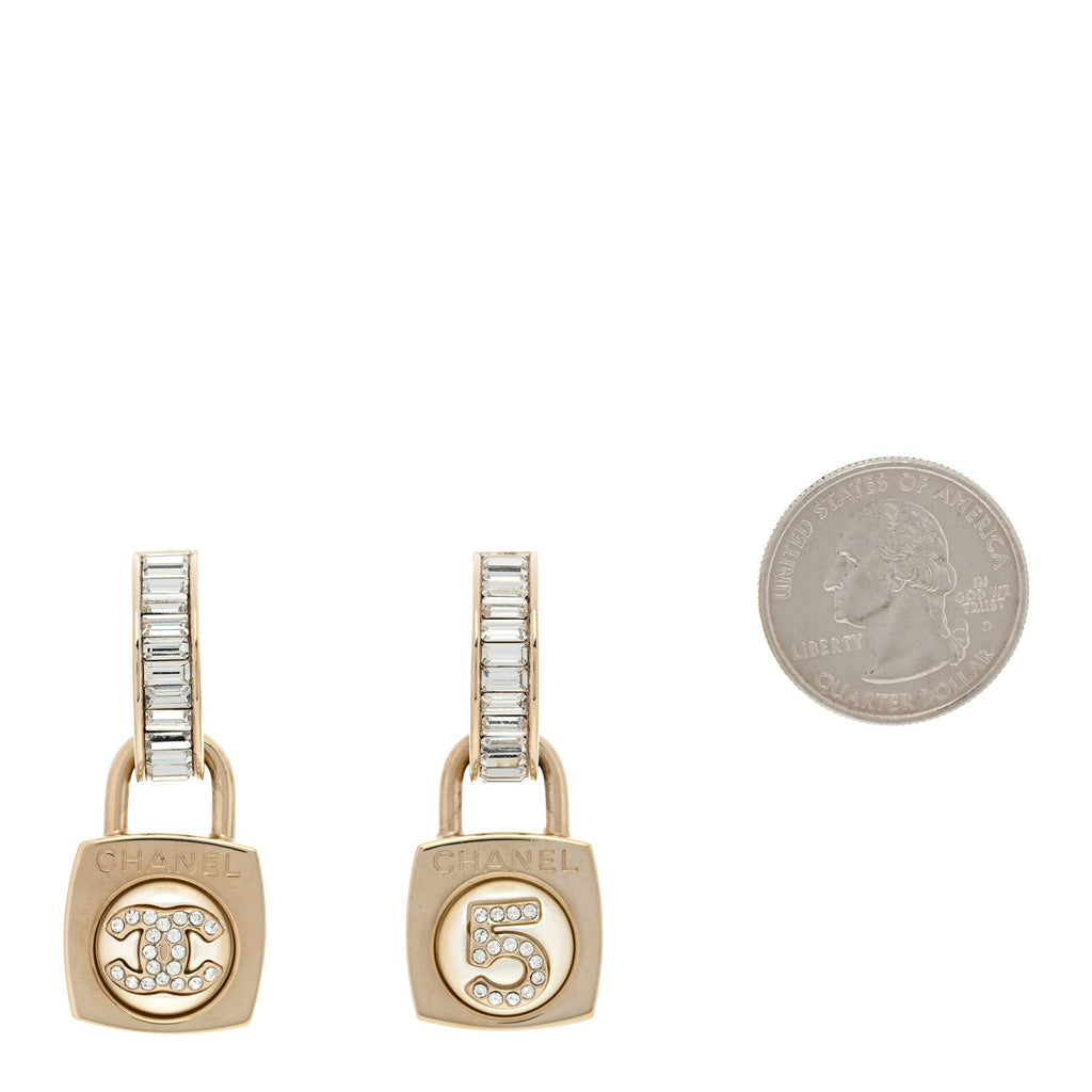 パール クリスタル バゲット ロック ドロップ ピアス ゴールド パーリーホワイト（カスタマイズ対応）