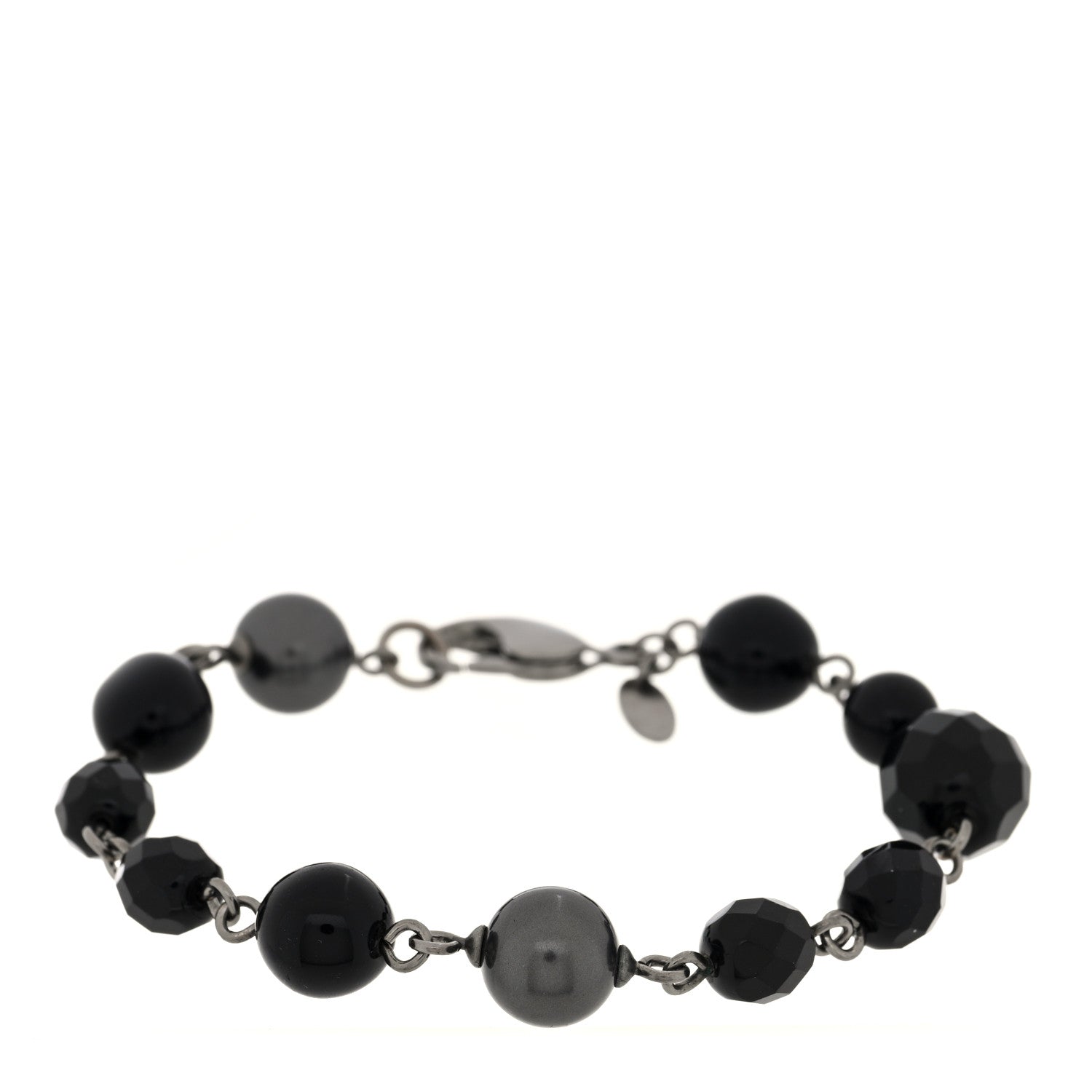 ドッゾペット ビーズブレスレット ルテニウムブラック（カスタマイズ対応）