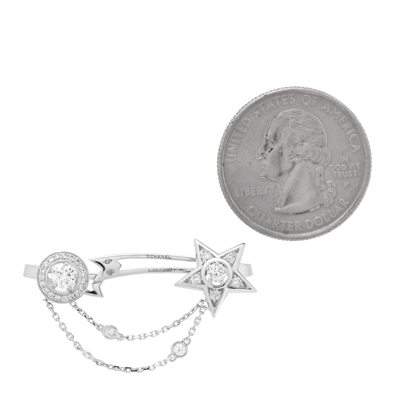 ドッゾペット 18K ホワイトゴールド ダイヤモンド コメット 1932 イヤーカフ（カスタマイズ対応）