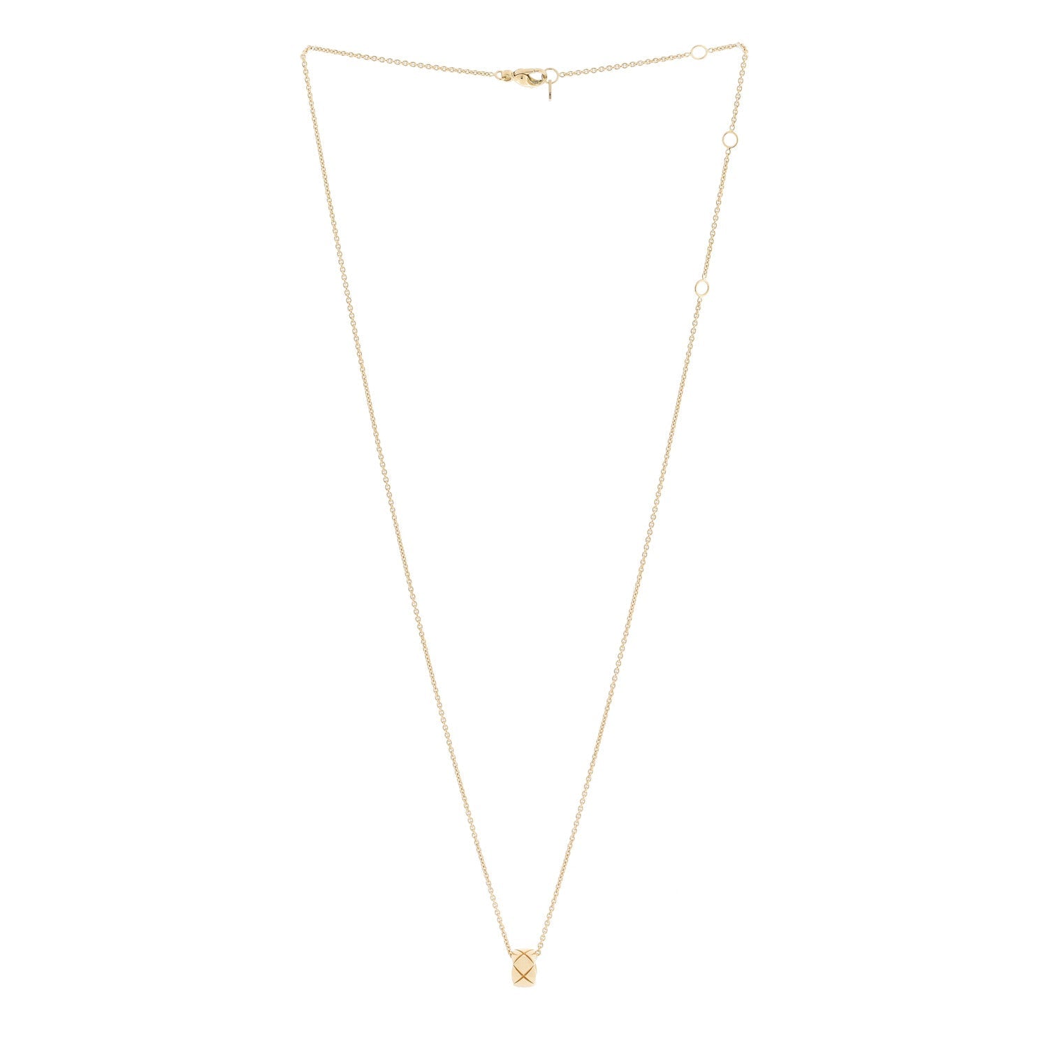 ドッゾペット 18K イエローゴールド 小さなラウンド ペンダント ネックレス（カスタマイズ対応）